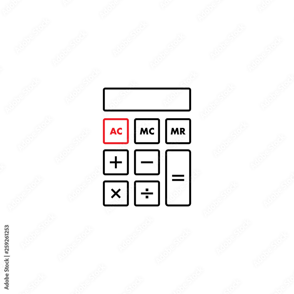 Calculator graphic design template vector isolated Calculator graphic design template vector isolated
