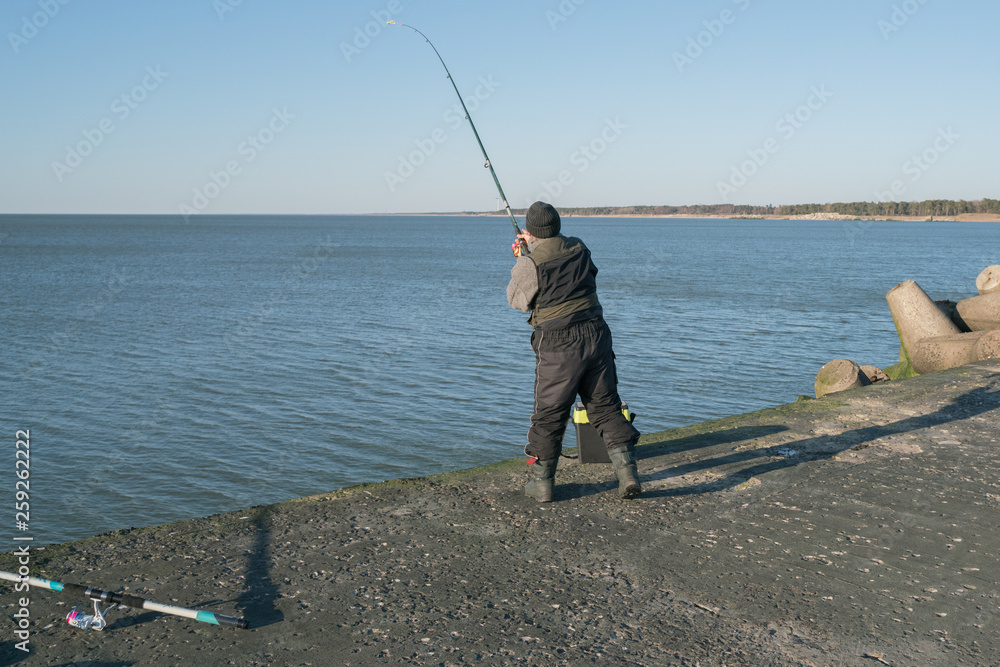 fishing in the sea