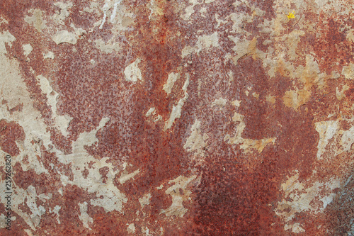 Rusty metal texture with natural defects. Scratches, grungy, cracks, corrosion. Can be used as a background or poster for an inscription.