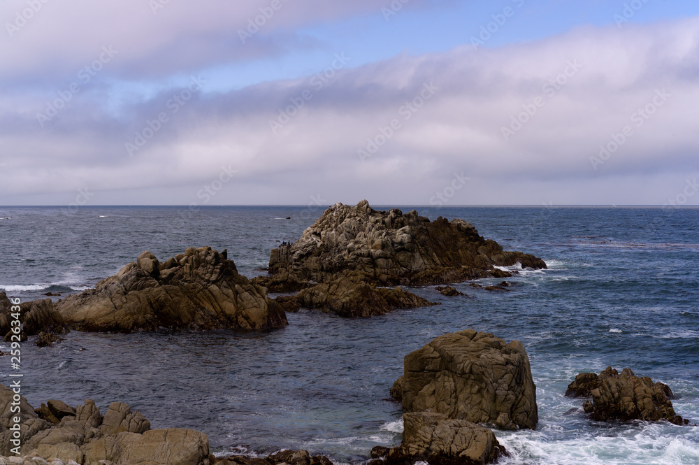 sea and rocks, california central coast