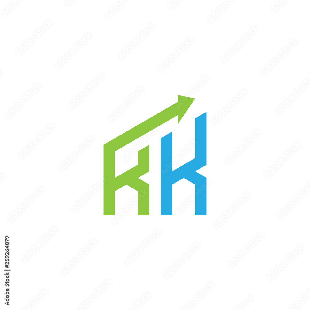 initial letter logo with growing arrows initial letter logo with growing arrows