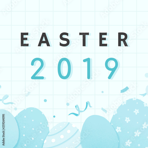 Happy Easter 2019 card design