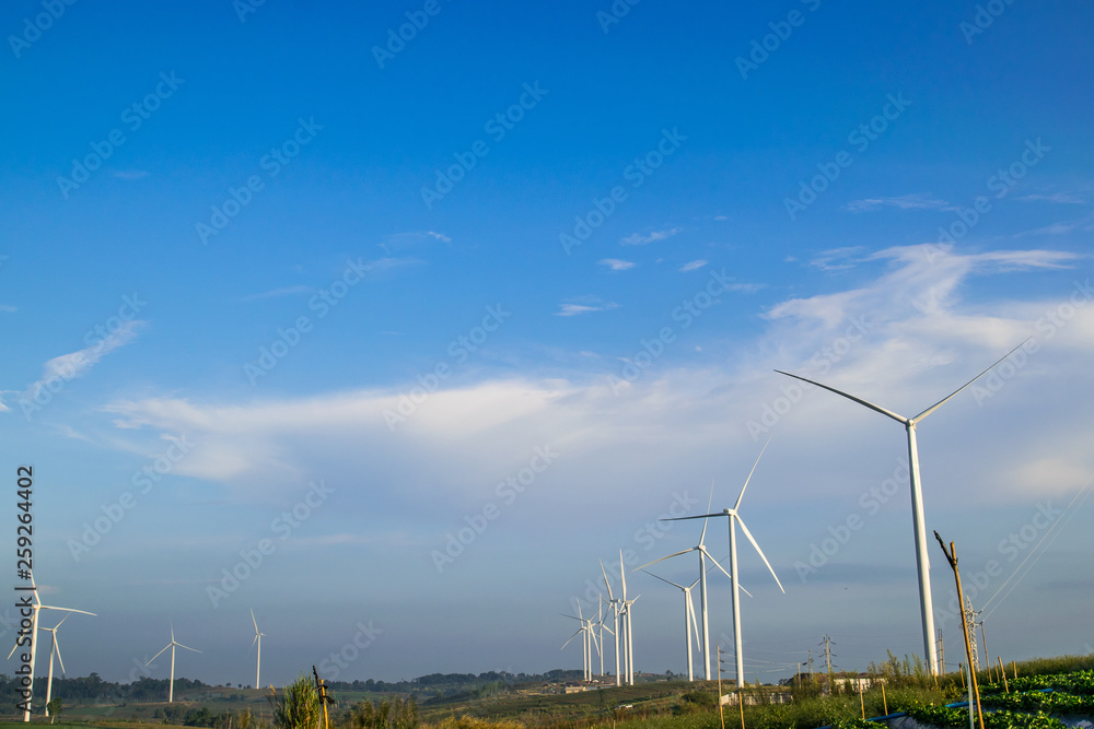 Fototapeta premium Photos Wind energy turbines 