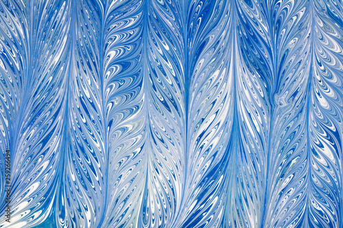 Abstract art of painting.Marble texture natural background.Blurred acrylic paint on water technique Ebru and Suminagashi .Eastern painting technique .