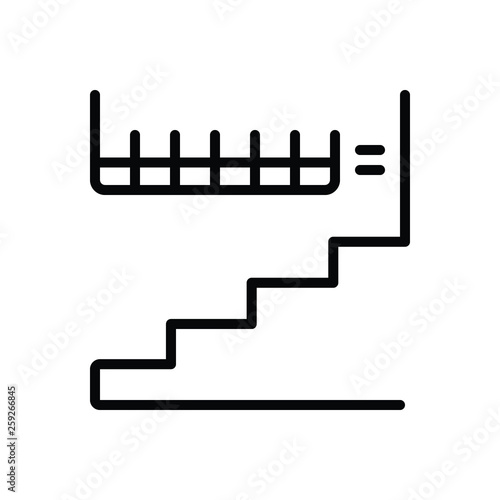 Black line icon for mezzanine floor