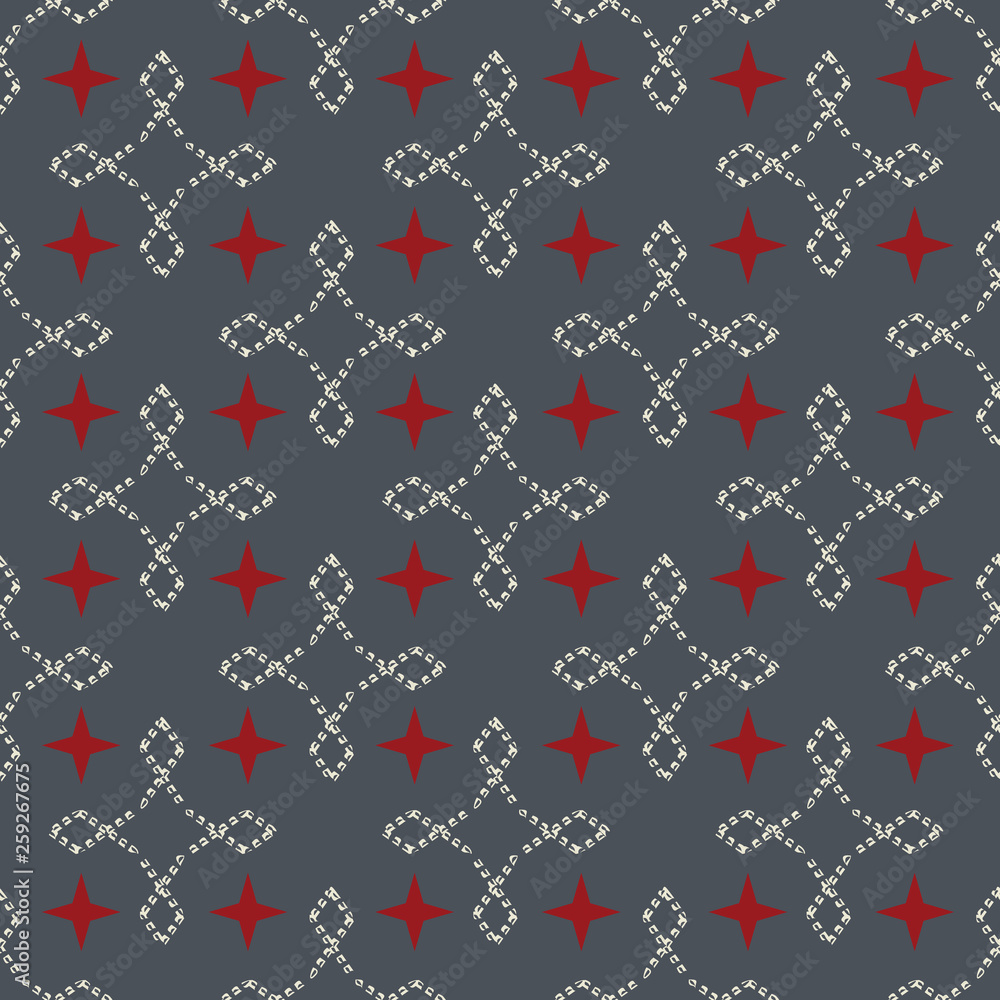 Seamless abstract retro geometric pattern. Blended rectangles and stars in vertical and horizontal layout. Seamless abstract retro geometric pattern. Blended rectangles and stars in vertical and horizontal layout.