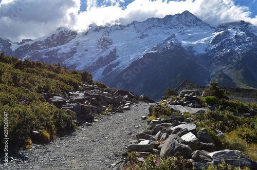 Hooker valley track at Mount Cook, Aoraki photo