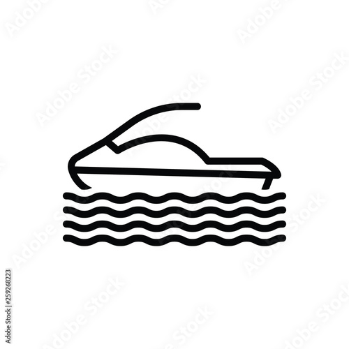 Black line icon for hydrocycle 