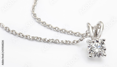 Diamond Necklace on White