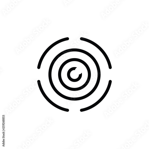 Black line icon for views ios approach
