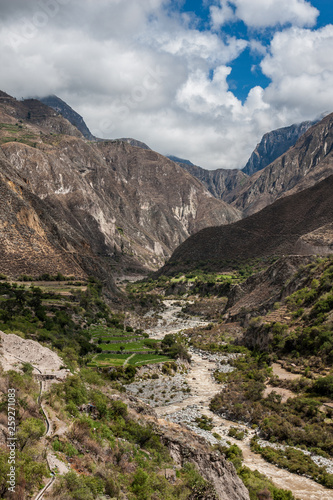 Beautifull valley at Cotahuasi Canyon, Arequipa Peru