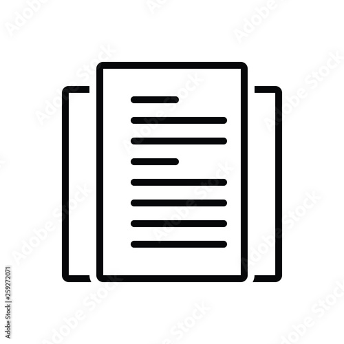 Black line icon for narrative tale