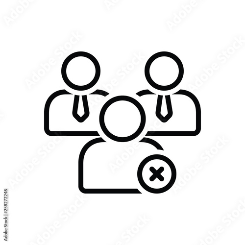 Black line icon for nonmember 