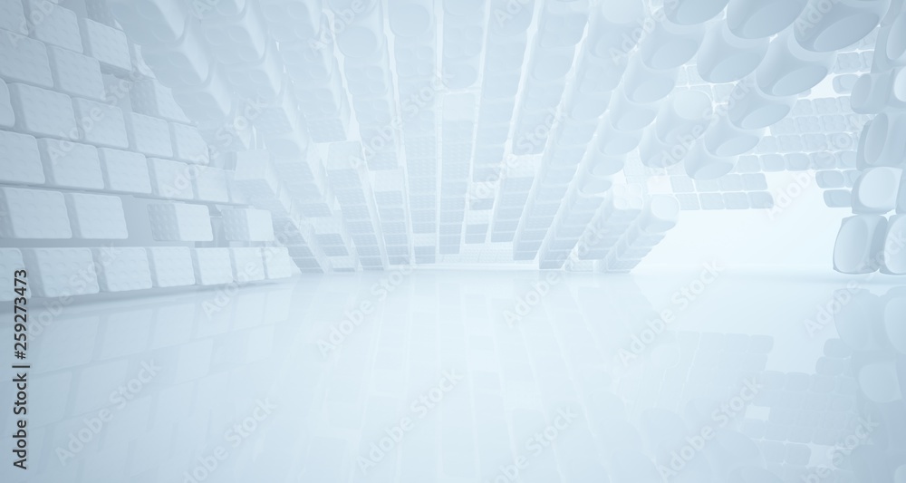 White smooth abstract architectural background. 3D illustration and rendering White smooth abstract architectural background. 3D illustration and rendering