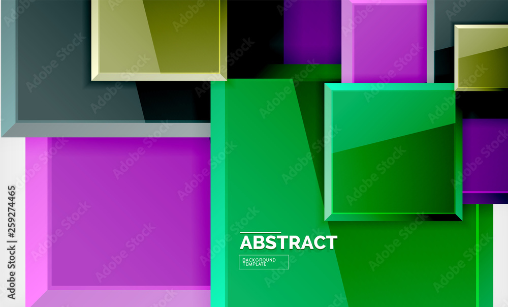 Fototapeta premium Square geometric background