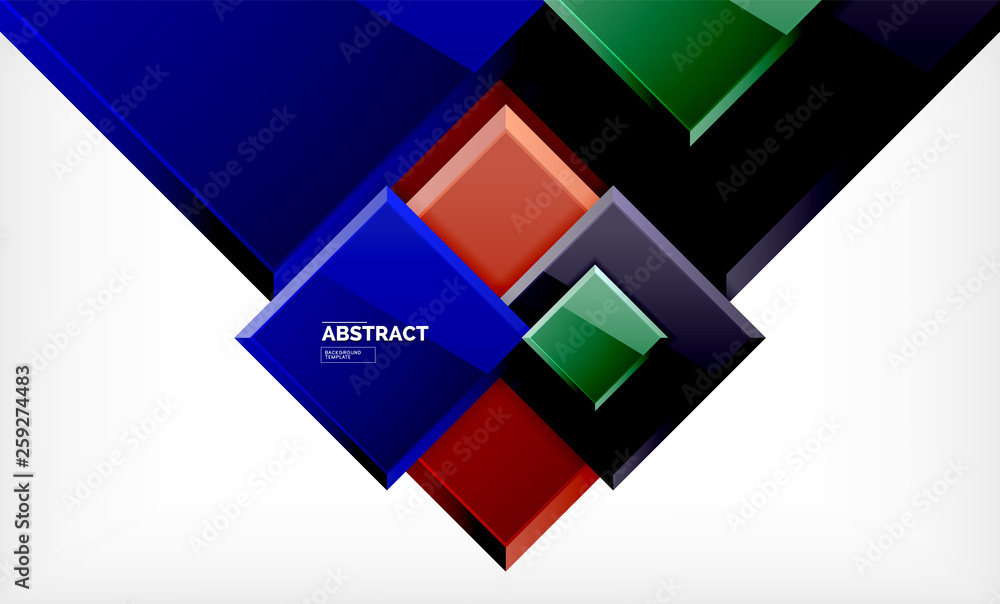 Geometric abstract background, modern square design Geometric abstract background, modern square design