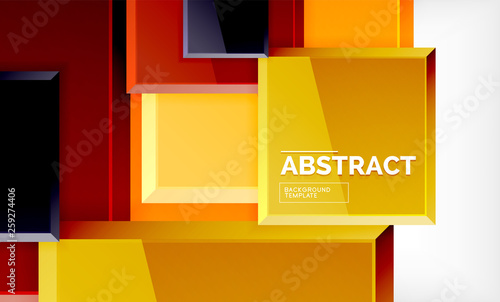 Geometric abstract background, modern square design
