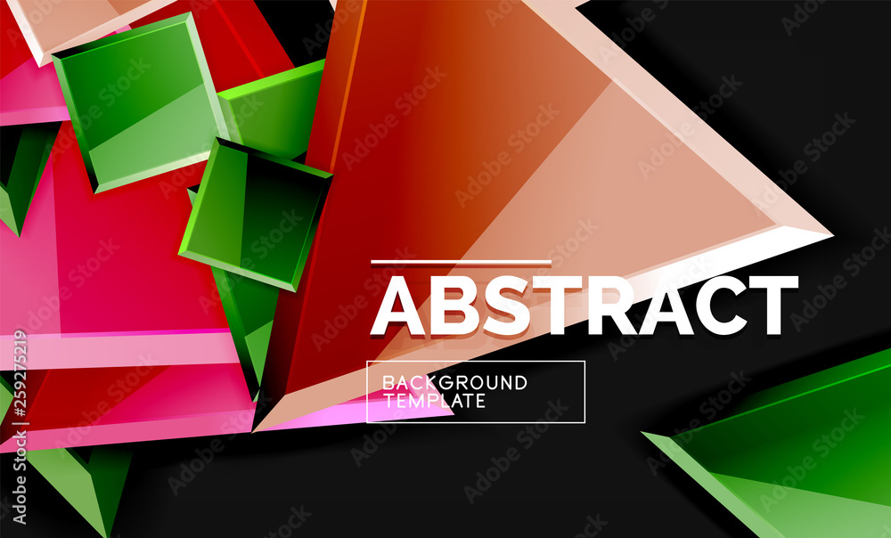 Glossy squares and triangles geometric backgrounds Glossy squares and triangles geometric backgrounds