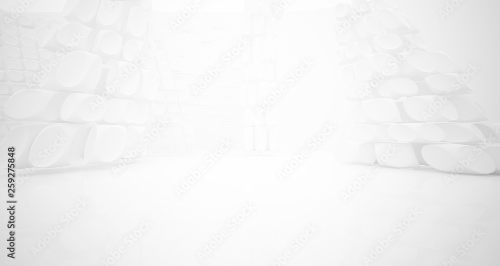 White smooth abstract architectural background. 3D illustration and rendering White smooth abstract architectural background. 3D illustration and rendering
