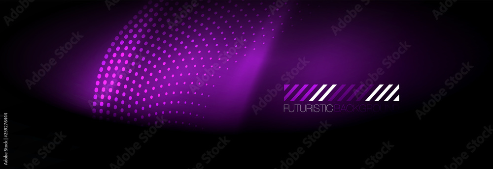 Glowing abstract wave on dark, shiny motion, Christmas and New Year magic space light. Techno abstract background Glowing abstract wave on dark, shiny motion, Christmas and New Year magic space light. Techno abstract background
