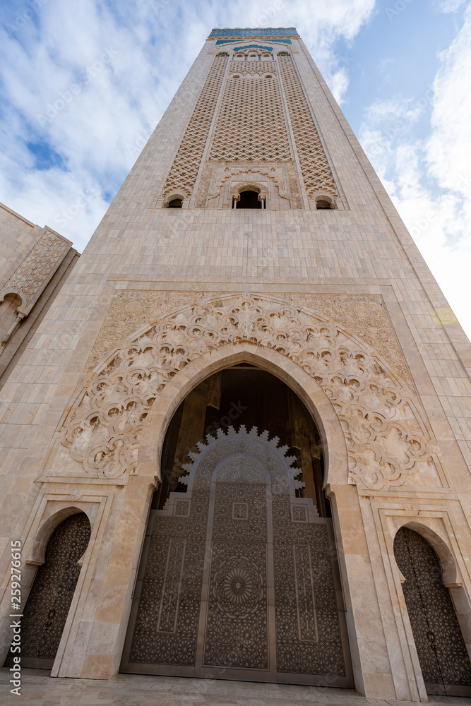 Exterior of mosque in Casablanca