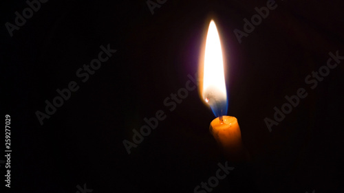 Candlelight still illuminates In the dark night