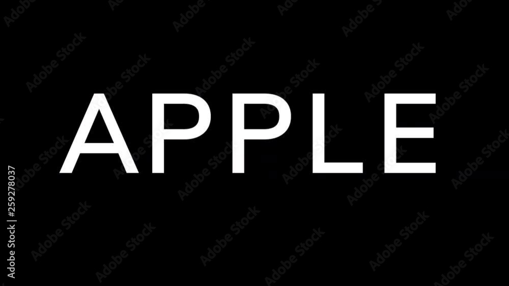 From the Glitch effect arises fruit APPLE. Then the TV turns off. Alpha channel Premultiplied - Matted with color black From the Glitch effect arises fruit APPLE. Then the TV turns off. Alpha channel Premultiplied - Matted with color black