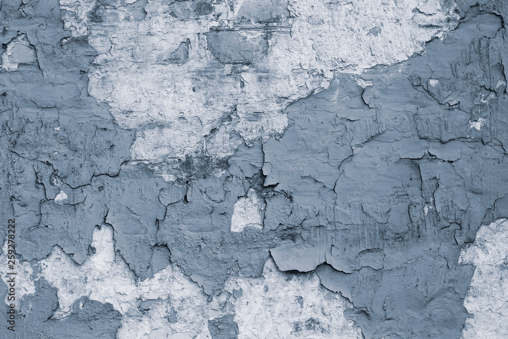 Obraz premium Abstract dirty gray flaky shabby stucco for banner design. Wrecked texture. Gray stucco wall background of grungy texture. Grunge grey concrete wall texture. Concrete stone cement grunge wall backgrou