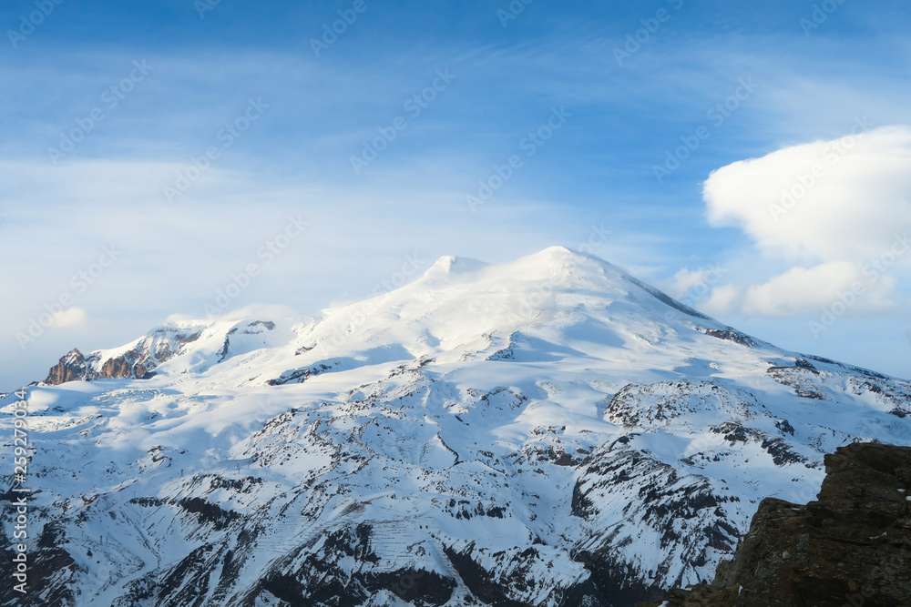 Elbrus region, a mountain landscape in the Caucasus region, Elbrus