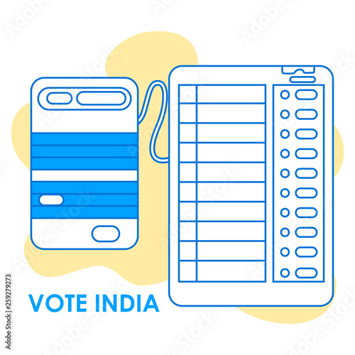 Concept background for Vote India for election democracy campaign banner in vector