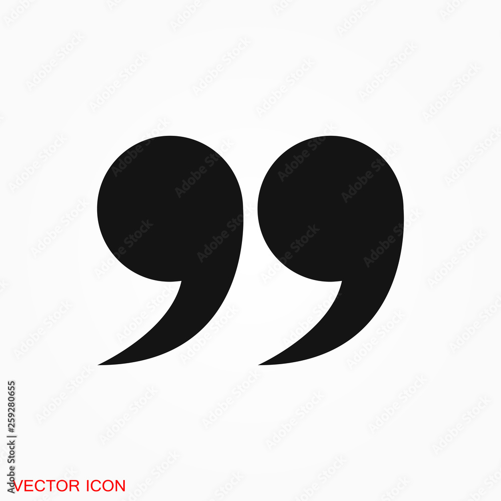 Quote icon vector sign symbol for design Quote icon vector sign symbol for design