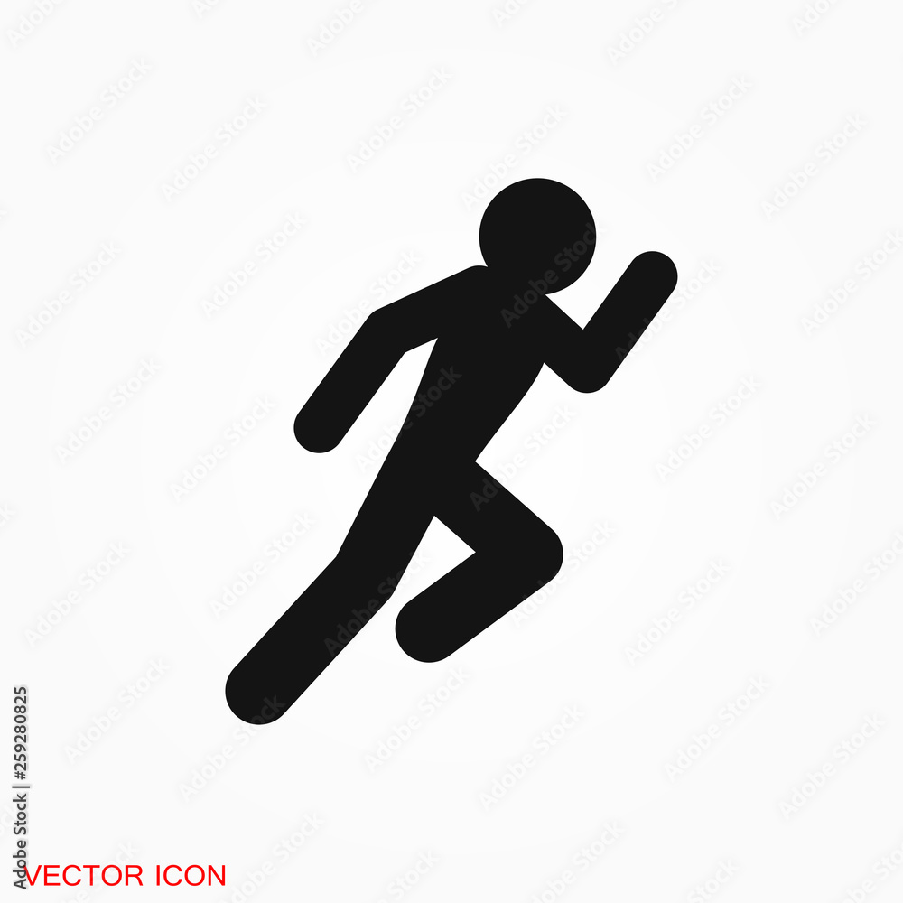 Running Icon vector sign symbol for design