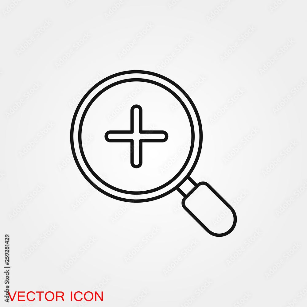 Zoom icon vector sign symbol for design Zoom icon vector sign symbol for design
