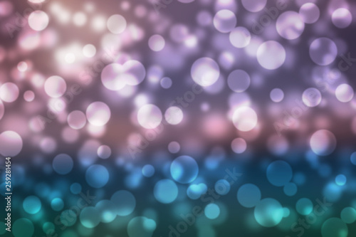 Bokeh background Purple and green tones with multiple blur lighting effects
