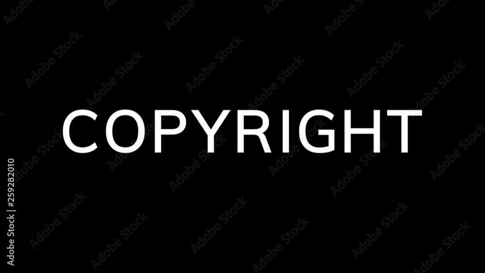 From the Glitch effect arises text COPYRIGHT. Then the TV turns off. Alpha channel Premultiplied - Matted with color black From the Glitch effect arises text COPYRIGHT. Then the TV turns off. Alpha channel Premultiplied - Matted with color black