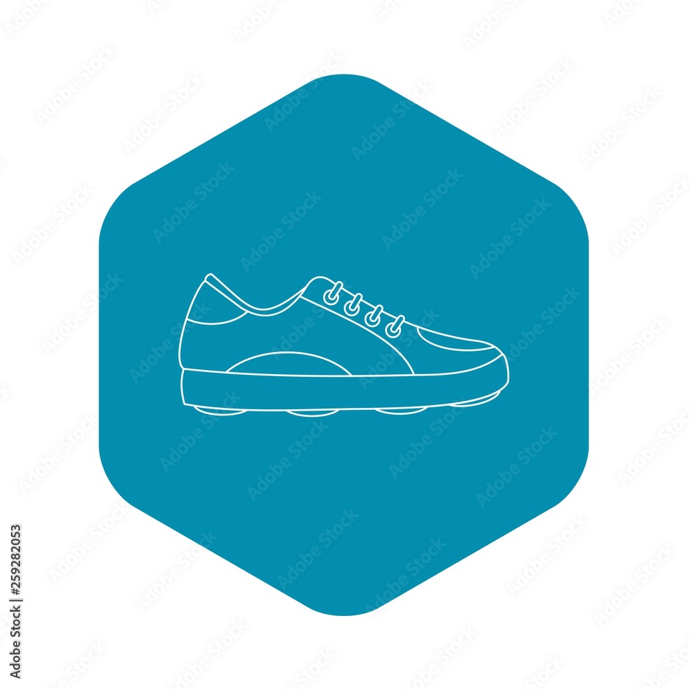 Modern golf shoe icon. Outline illustration of modern golf shoe vector icon for web Modern golf shoe icon. Outline illustration of modern golf shoe vector icon for web
