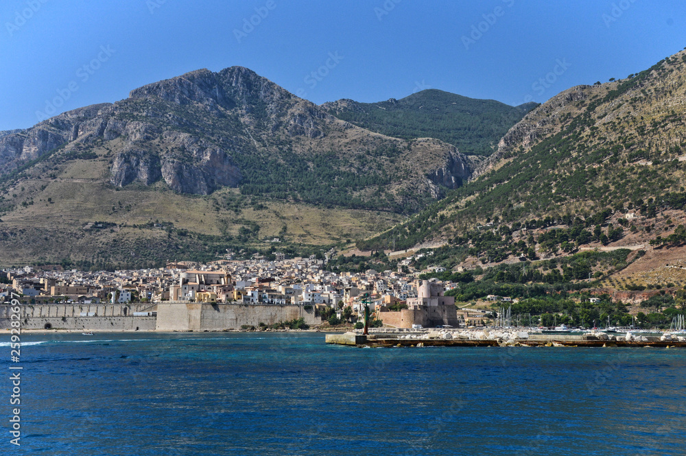 The town of Castellammare on the coast of Sicily
