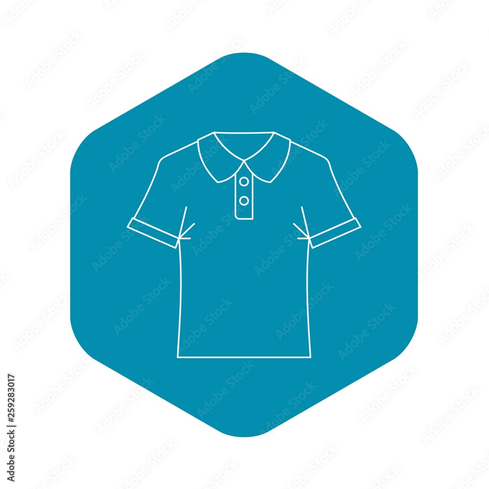 Polo shirt icon. Outline illustration of polo shirtv vector icon for web Polo shirt icon. Outline illustration of polo shirtv vector icon for web