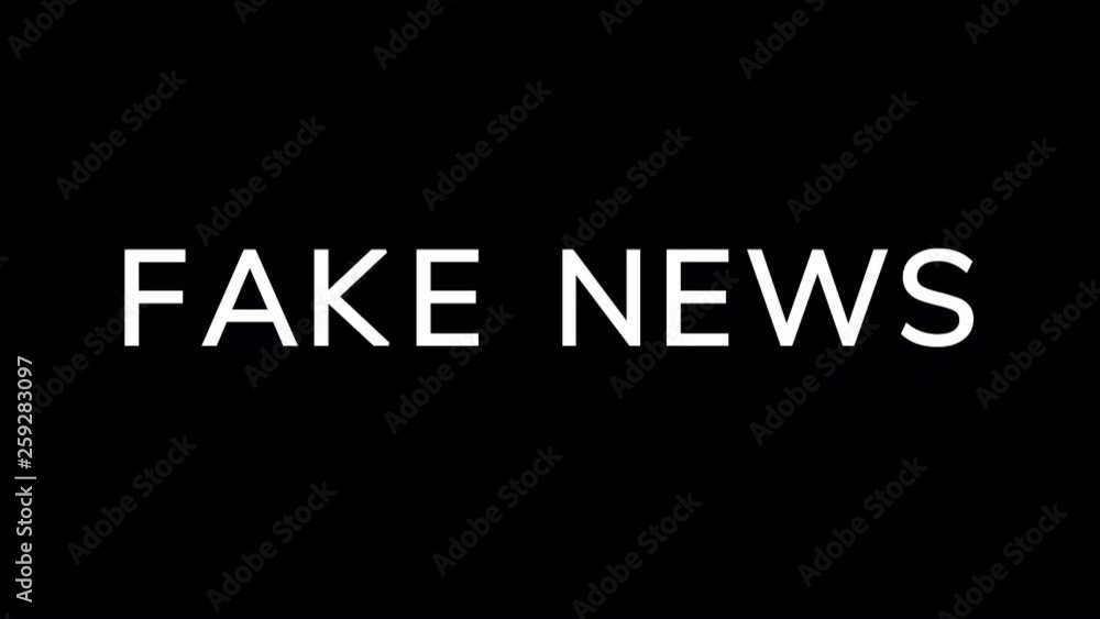 From the Glitch effect arises common expression FAKE NEWS. Then the TV turns off. Alpha channel Premultiplied - Matted with color black From the Glitch effect arises common expression FAKE NEWS. Then the TV turns off. Alpha channel Premultiplied - Matted with color black