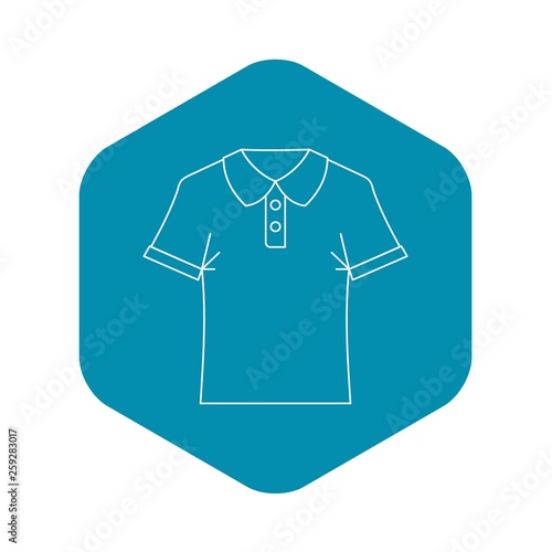 Polo shirt icon. Outline illustration of polo shirtv vector icon for web photo