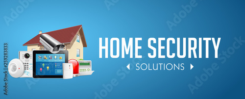 Access control system - Alarm zones - security system concept - website banner
