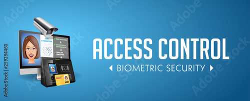 Access control system - Alarm zones - security system concept - website banner