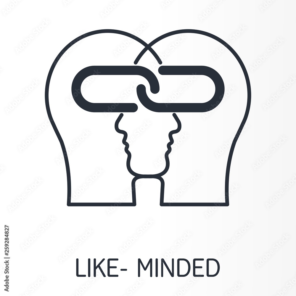 Business partners, like-minded person. Vector icon. Business partners, like-minded person. Vector icon.