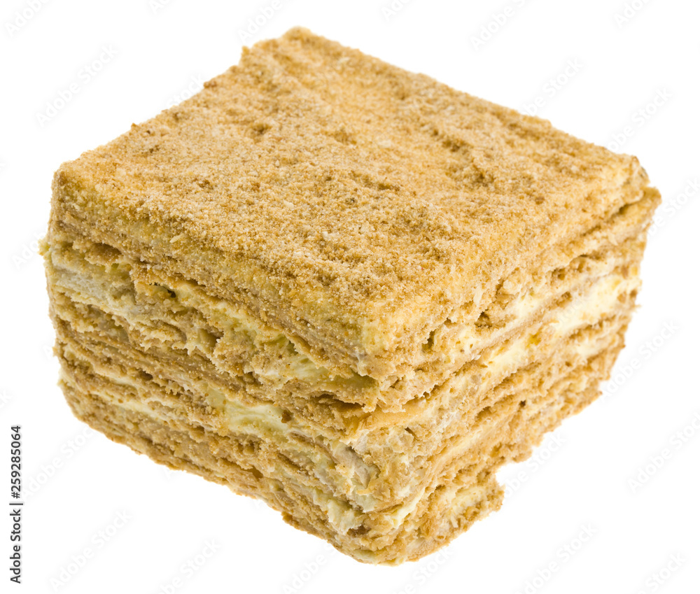puff cake isolated on white background puff cake isolated on white background