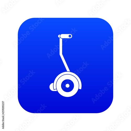 Electrical self balancing scooter icon digital blue for any design isolated on white vector illustration