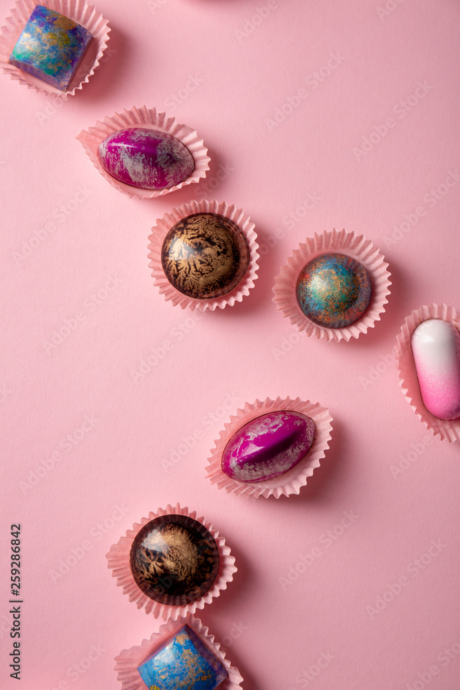 Bombons set on pink Bombons set on pink