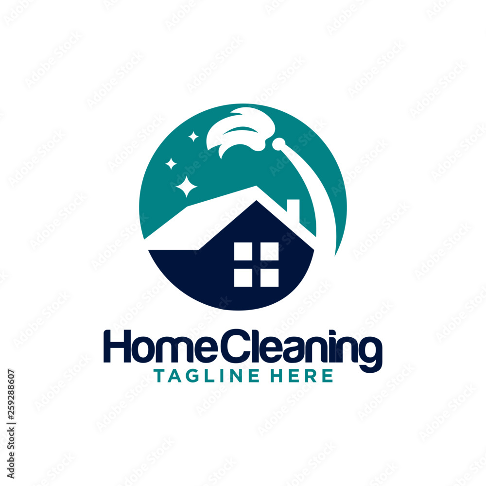 Fototapeta premium House Cleaning Logo Designs Template