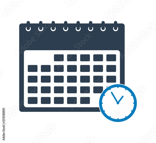 Schedule management icon. flat style vector EPS.