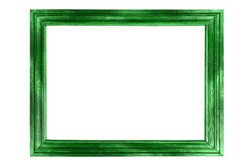 beautiful green frame isolated on white background