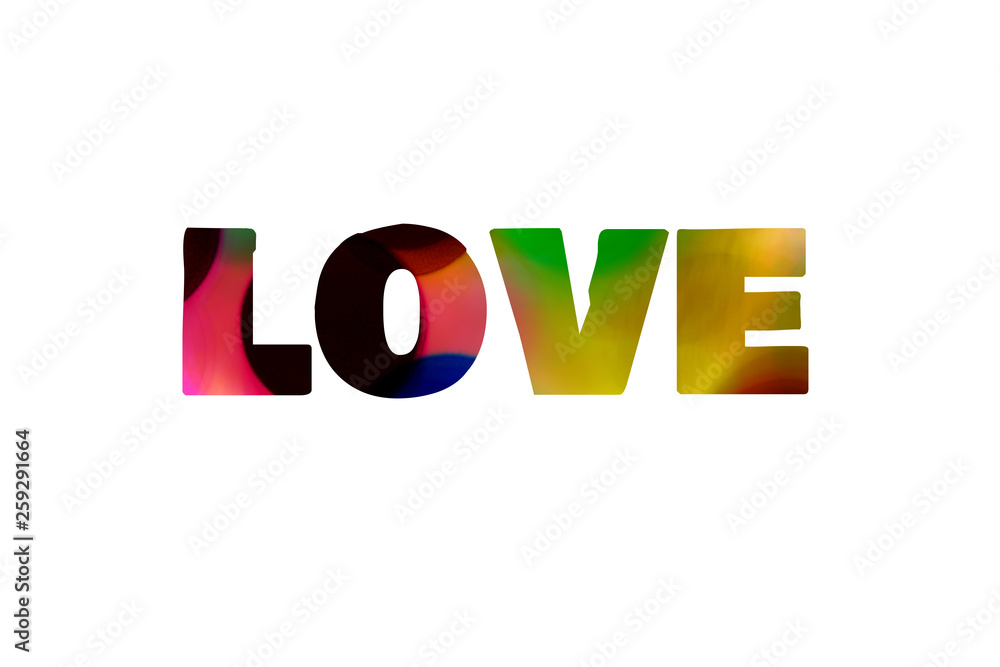 love word on white background love word on white background